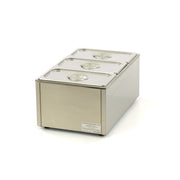 Bain Marie - avec robinet - incl 3 x 1/3 GN set - électrique