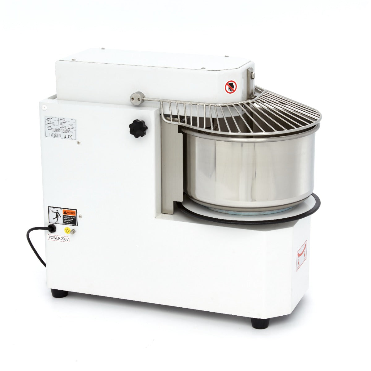 Pétrin à spirale / pétrin à pâte - 20 L - 12 kg de pâte - 2 vitesses - bol amovible
