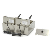 Friteuse - 2 x 6 L - 2 paniers - jusqu'à 2,4 kg de frites