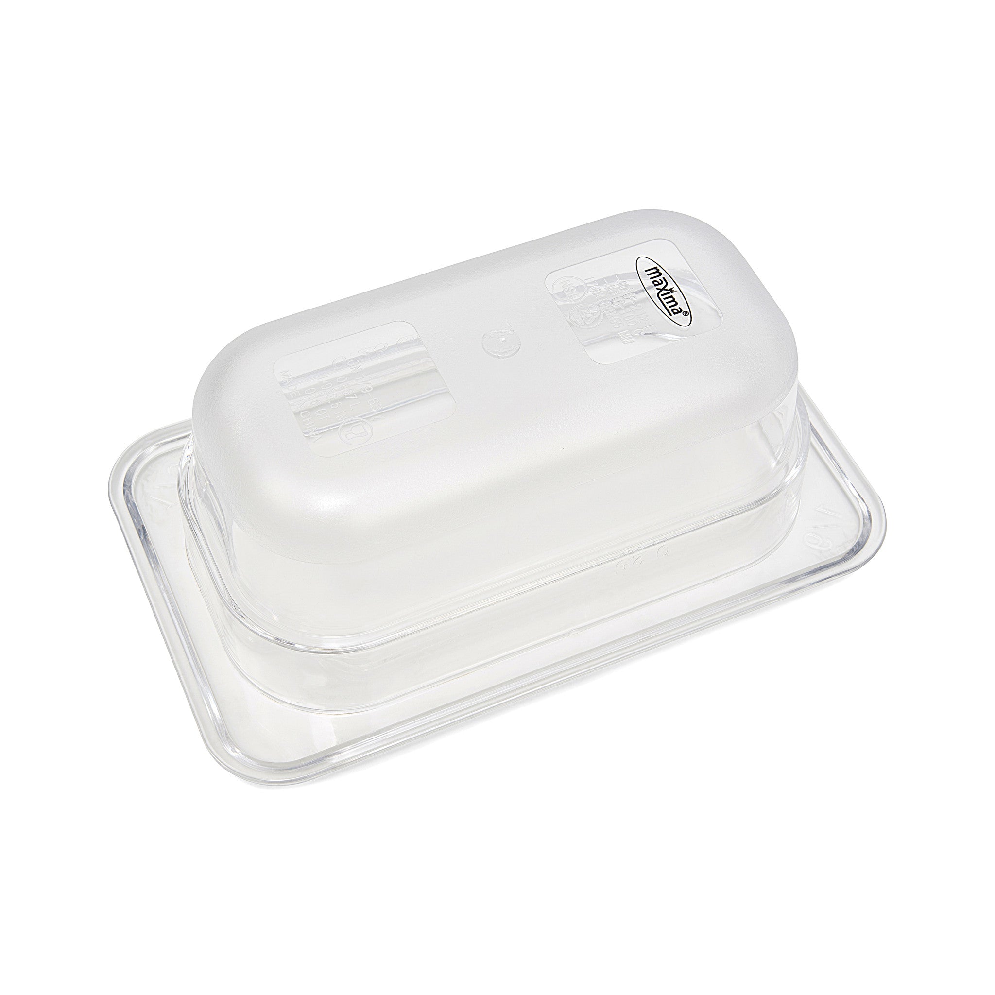 Récipient gastronorm Maxima 1/9 GN en polycarbonate, profondeur 6,5 cm, pour cuisson et stockage professionnel.