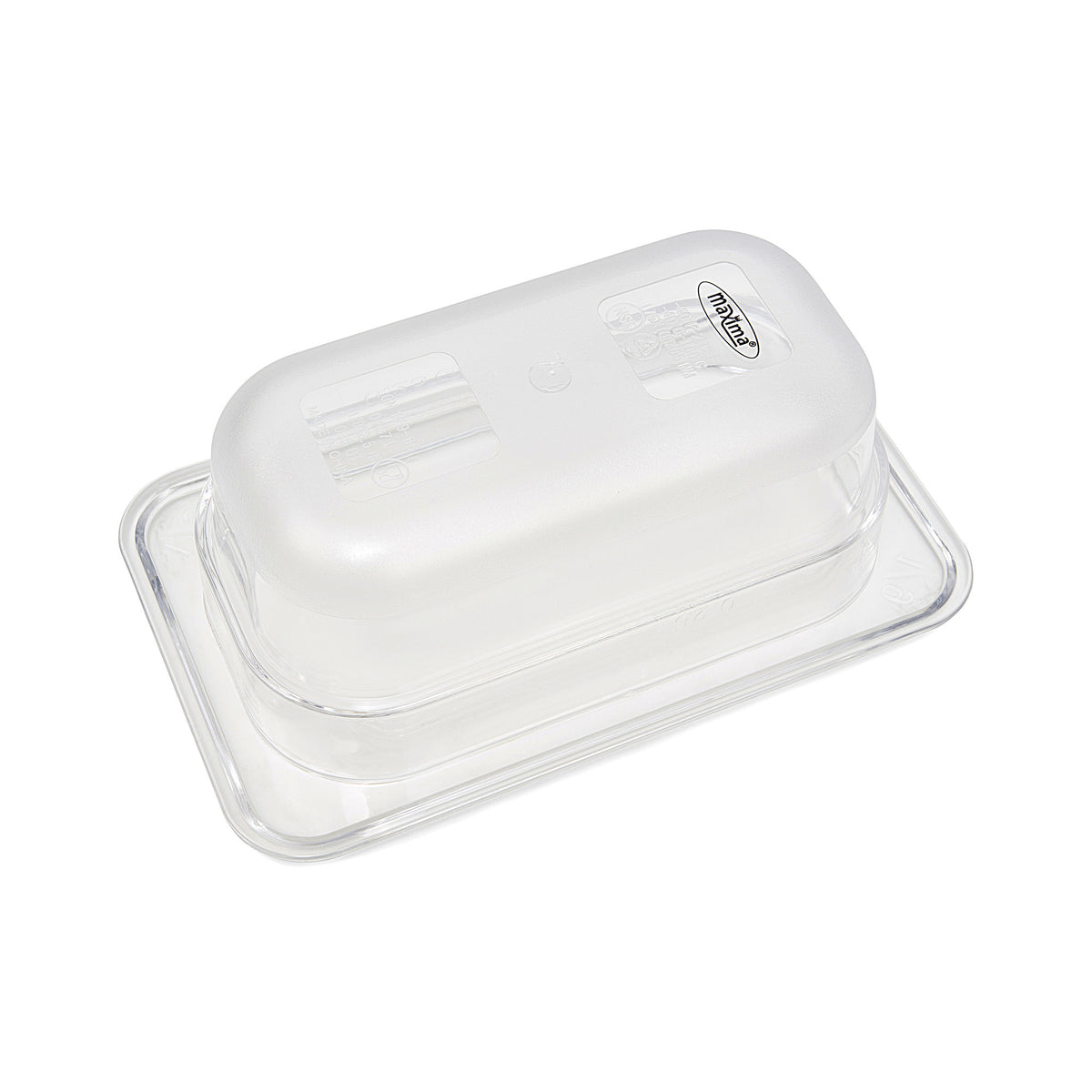 Bac gastronorme 1/9 GN en polycarbonate Maxima, profondeur 6,5 cm, idéal pour la cuisine professionnelle.