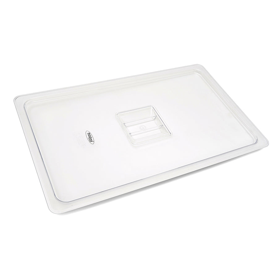 Couvercle gastronorm 1/1 GN en polycarbonate de la marque Maxima, adapté aux bacs gastronorms professionnels.