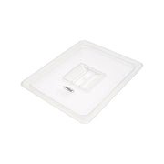 Couvercle gastronorm 1/2 GN en polycarbonate de la marque Maxima, adapté pour bacs gastronormes.