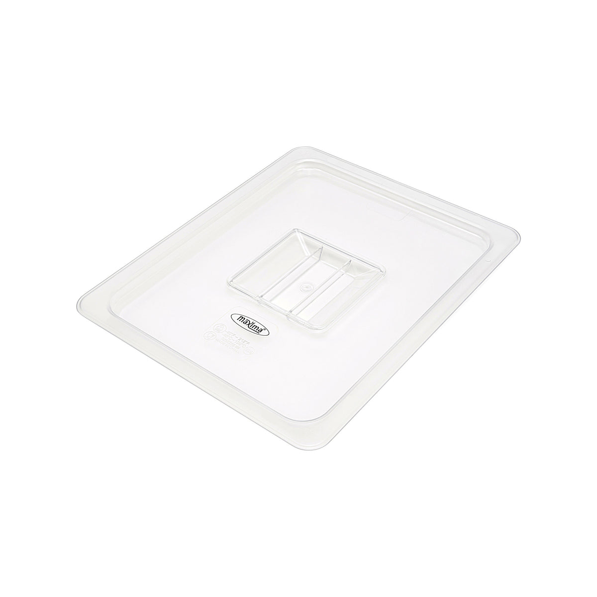 Couvercle gastronorm 1/2 GN en polycarbonate de la marque Maxima, adapté pour bacs gastronormes.