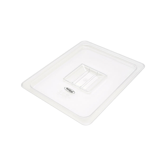 Couvercle gastronorm 1/2 GN en polycarbonate de la marque Maxima, adapté pour bacs gastronormes.