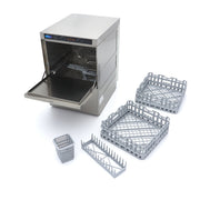 Lave-verres - 35 x 35 cm - avec drain, aide à rinçage et pompe à savon