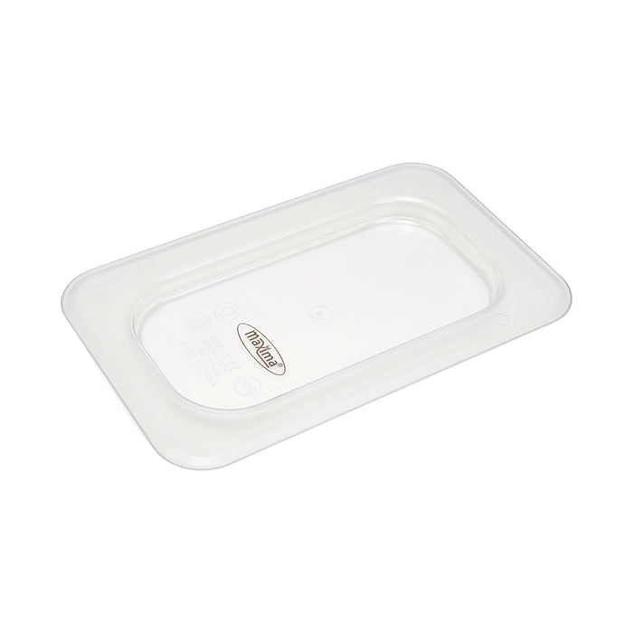 Couvercle gastronorm 1/9 GN en polycarbonate Maxima, adapté pour bacs gastronorm, résistant et transparent.