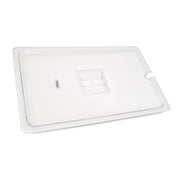 Gastronorm lid - 1/1 GN - polycarbonate - with spoon cut-out