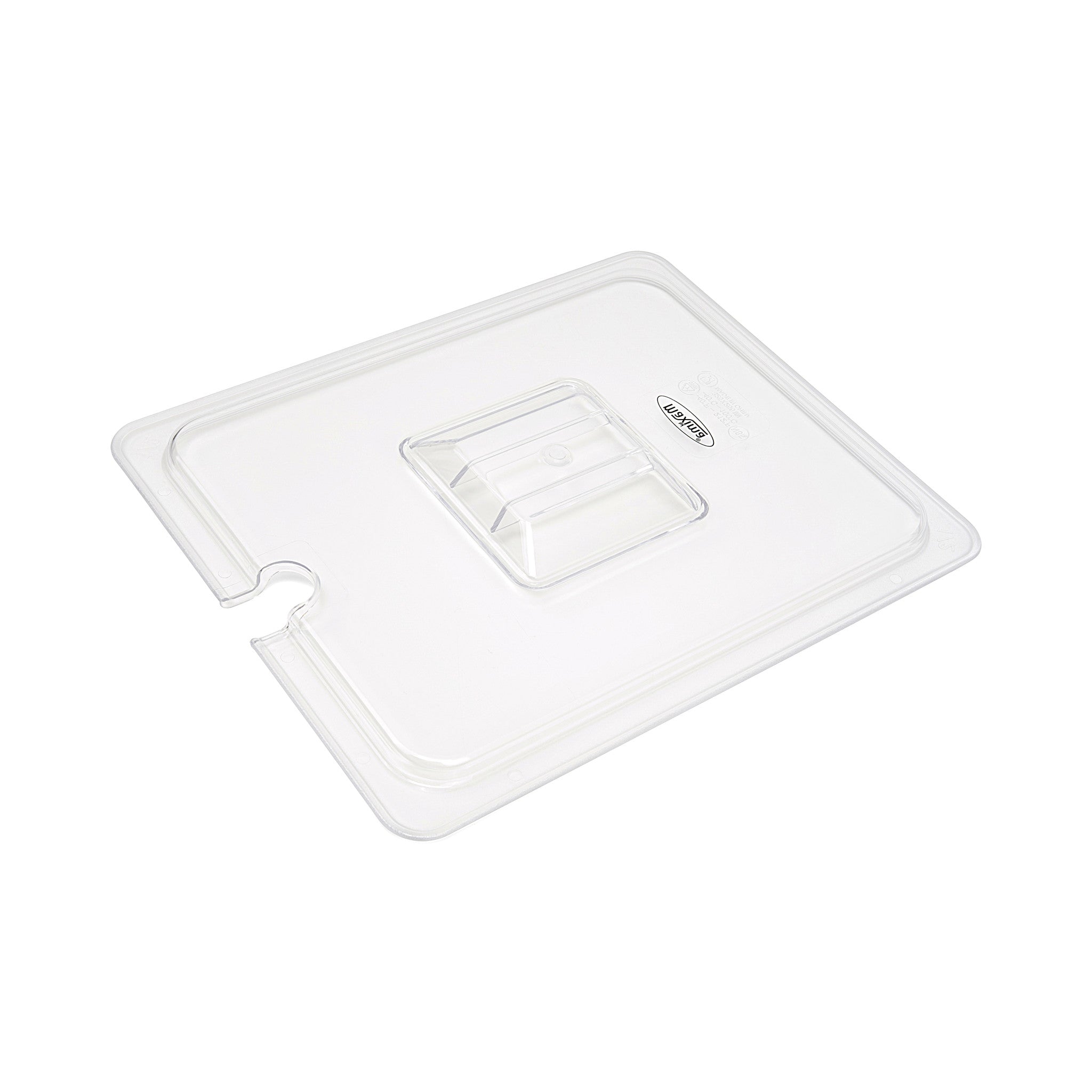 Couvercle gastronorm - 1/2 GN - polycarbonate - avec ouverture pour cuillère