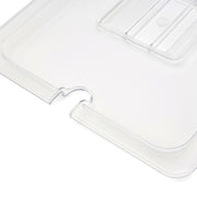Couvercle gastronorm - 1/2 GN - polycarbonate - avec ouverture pour cuillère