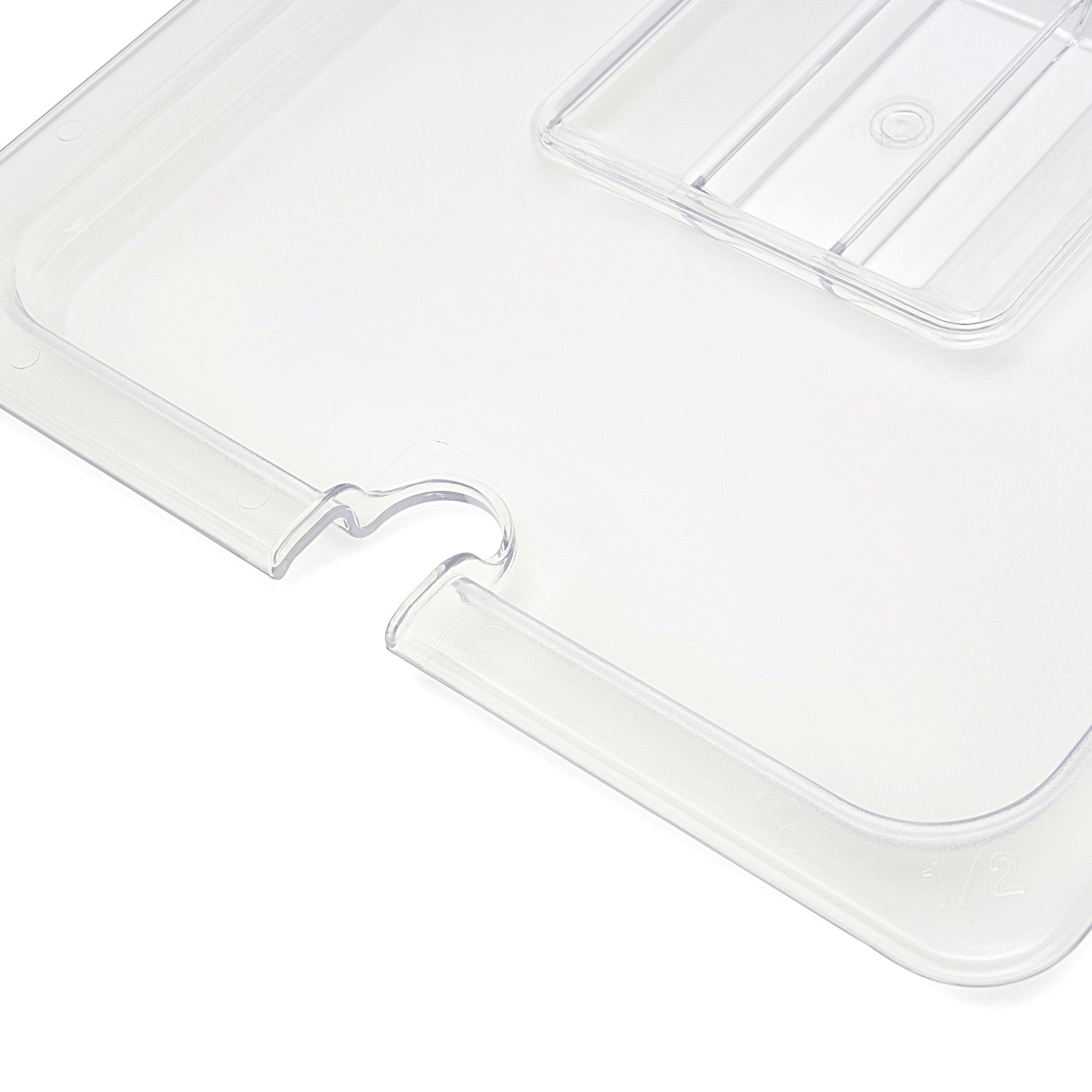 Couvercle gastronorm - 1/2 GN - polycarbonate - avec ouverture pour cuillère