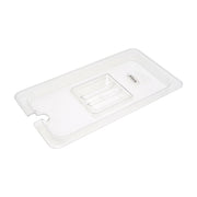 Couvercle gastronorm - 1/3 GN - polycarbonate - avec ouverture pour cuillère