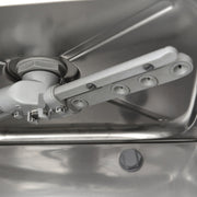 Lave-vaisselle professionnel frontal Maxima sous plan 40x40 cm avec pompes de vidange, rinçage et savon, 230V.