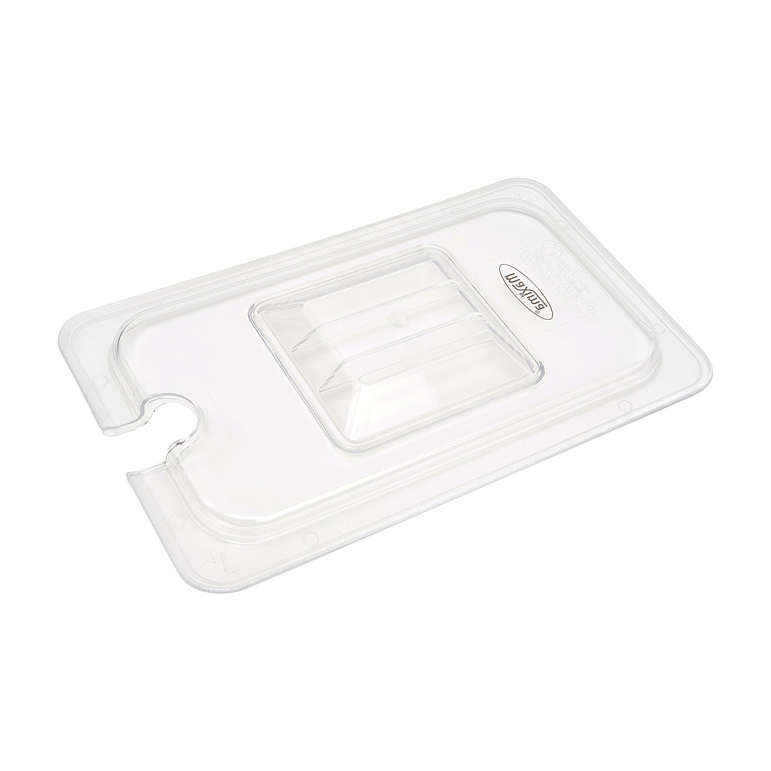 Couvercle gastronorm - 1/4 GN - polycarbonate - avec ouverture pour cuillère