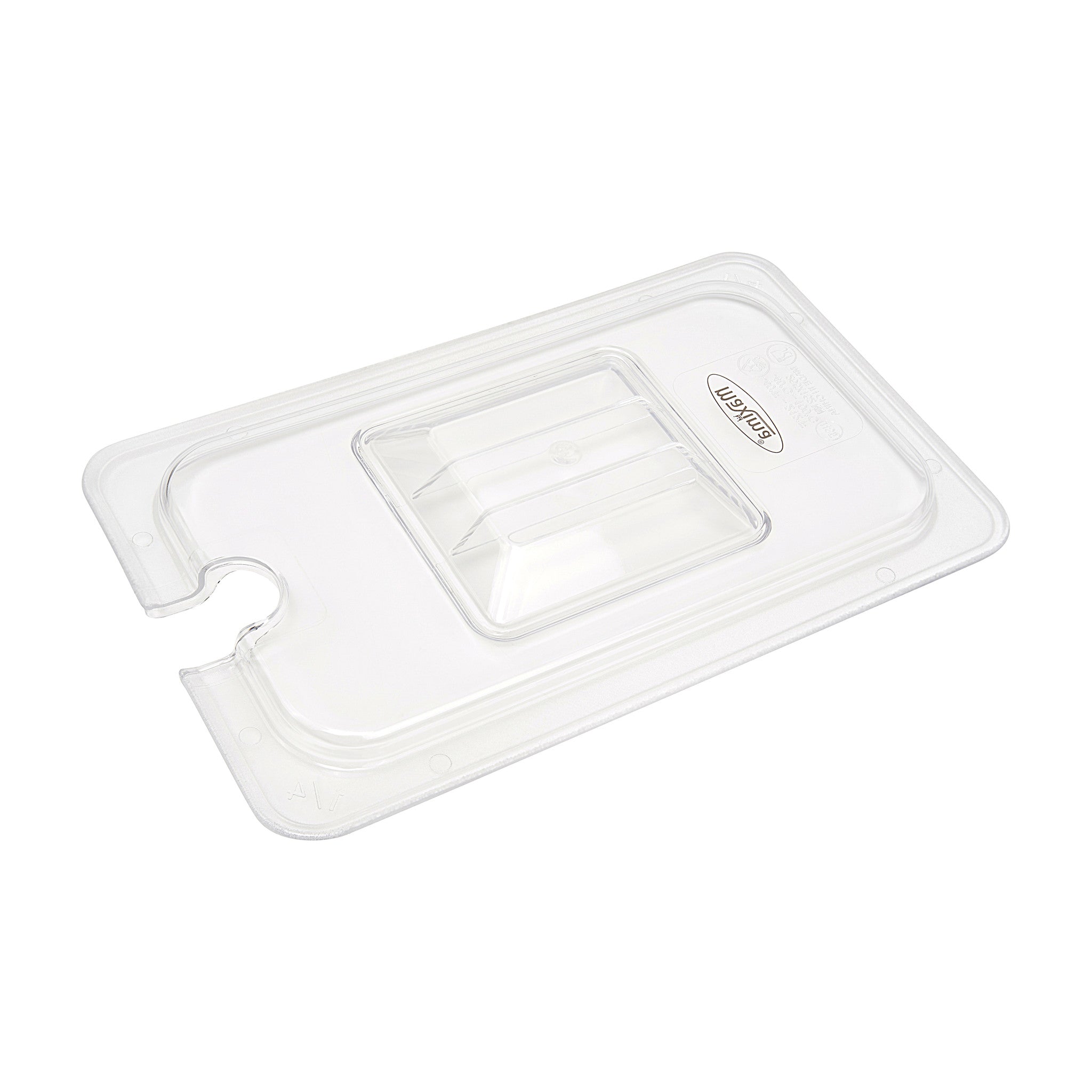 Couvercle gastronorm - 1/4 GN - polycarbonate - avec ouverture pour cuillère
