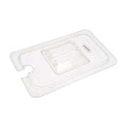 Couvercle gastronorm - 1/6 GN - polycarbonate - avec ouverture pour cuillère