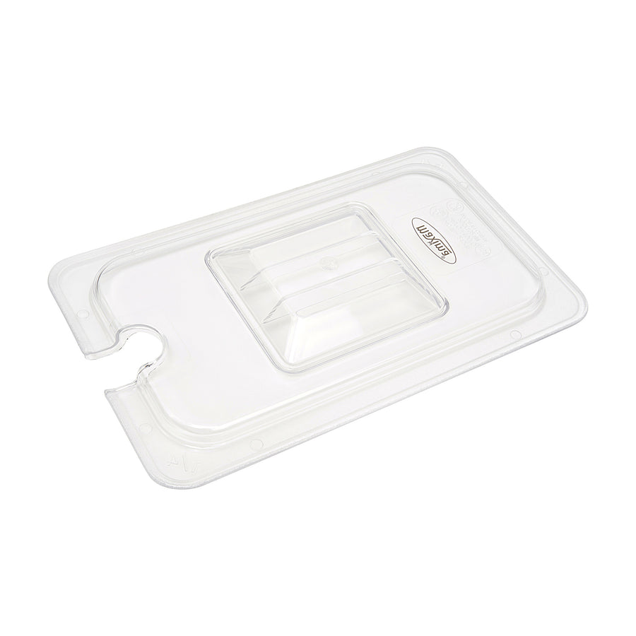 Couvercle gastronorm - 1/6 GN - polycarbonate - avec ouverture pour cuillère
