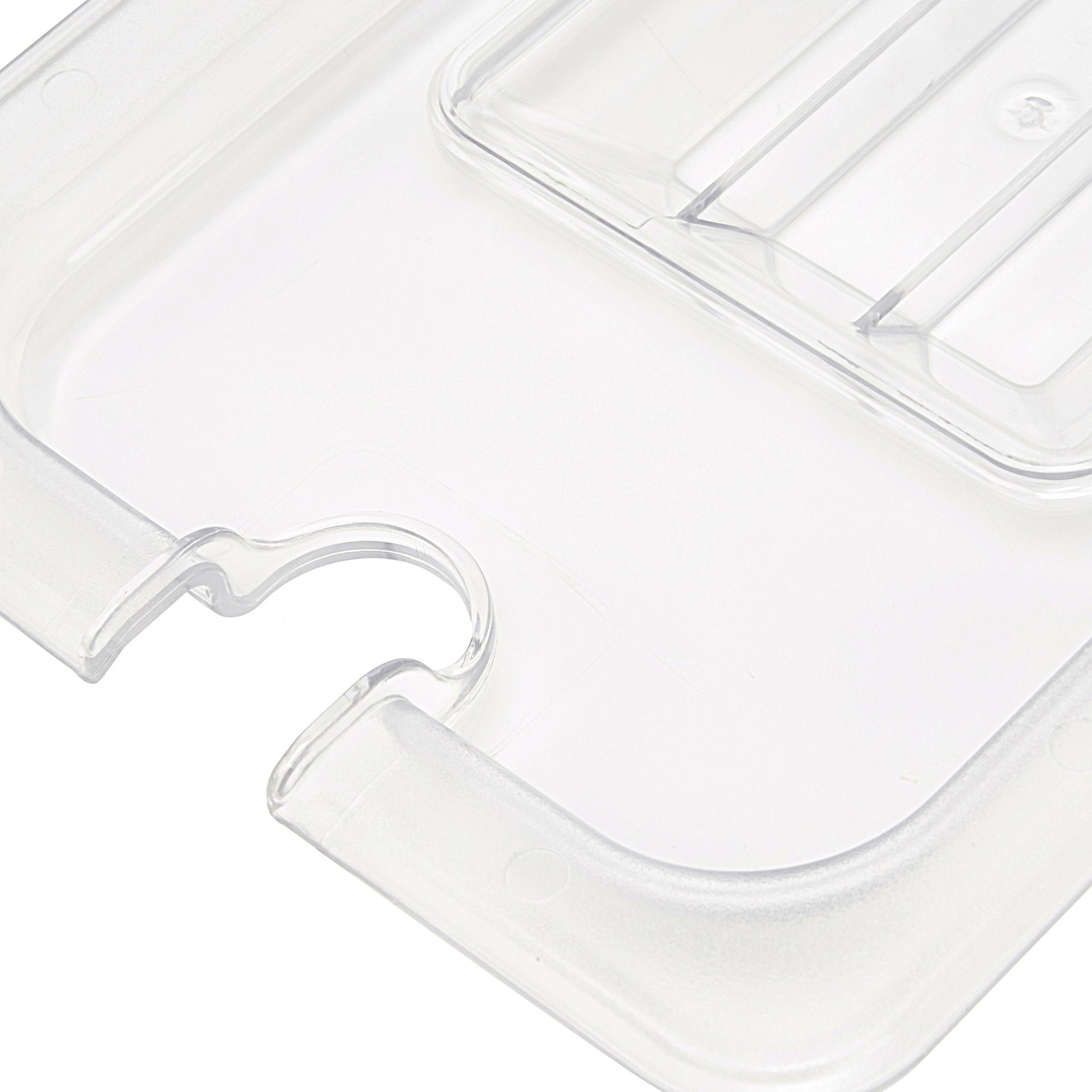 Couvercle gastronorm - 1/4 GN - polycarbonate - avec ouverture pour cuillère