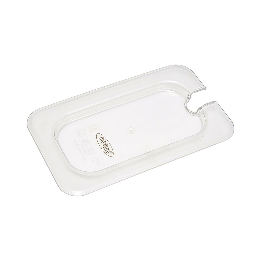 Couvercle gastronorm 1/9 GN en polycarbonate avec ouverture pour cuillère, compatible avec bac gastronorme Maxima
