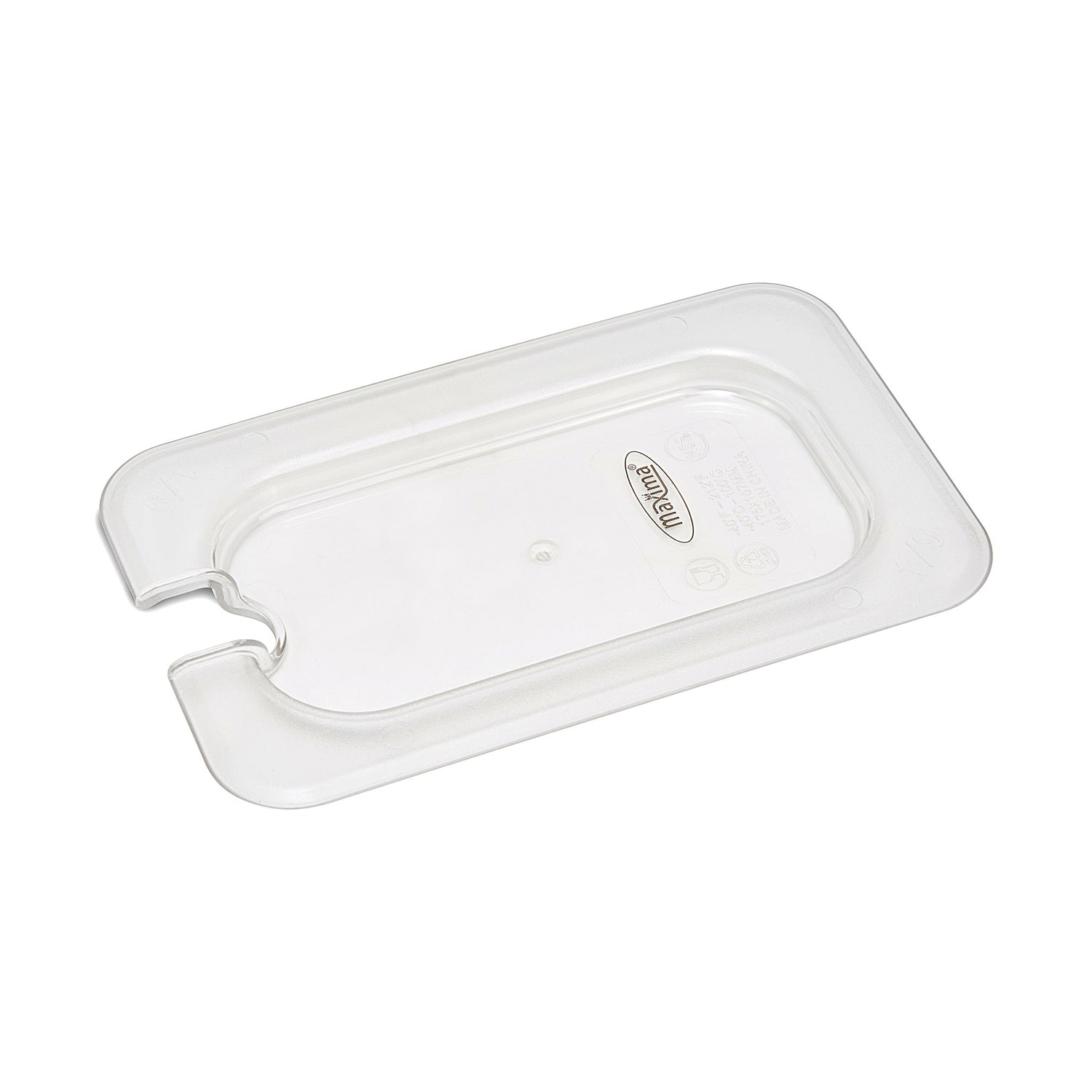Couvercle gastronorm - 1/9 GN - polycarbonate - avec ouverture pour cuillère