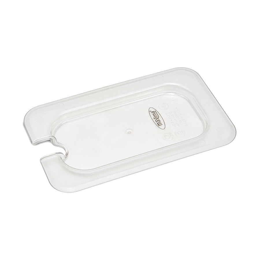 Couvercle gastronorm - 1/9 GN - polycarbonate - avec ouverture pour cuillère