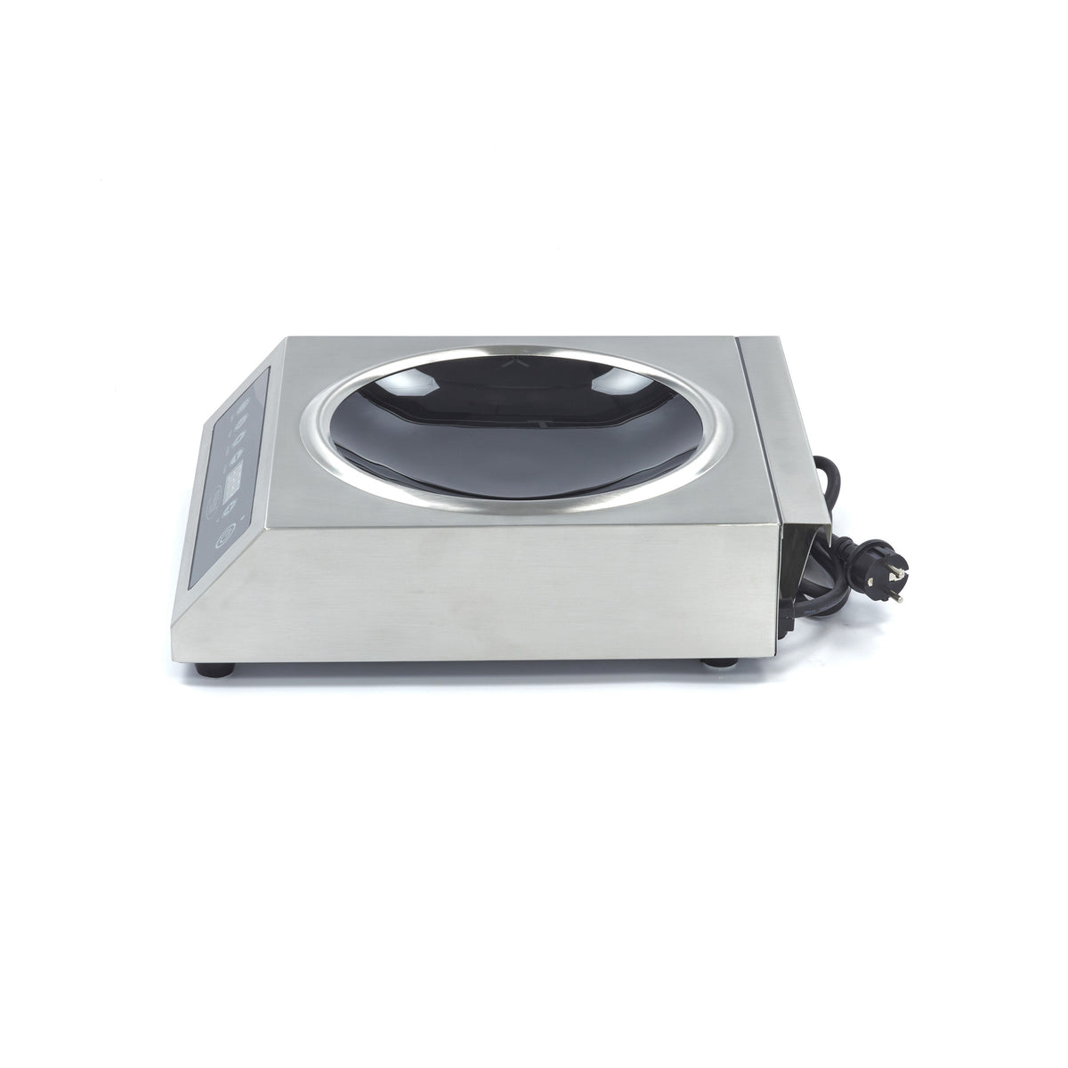 Wok à induction Maxima, diamètre 26 cm, puissance 3500W, en acier avec poignée, pour cuisson rapide et uniforme.
