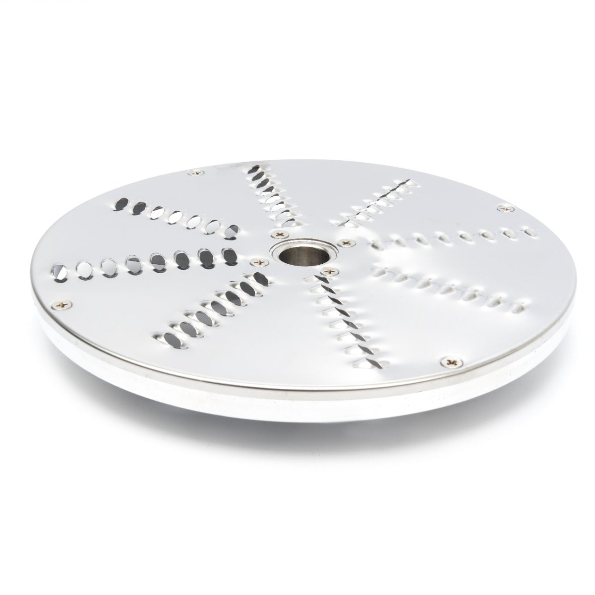 Râpe à légumes Maxima VC750, coupe 5 mm pour préparation culinaire, en acier inoxydable, vue de face.