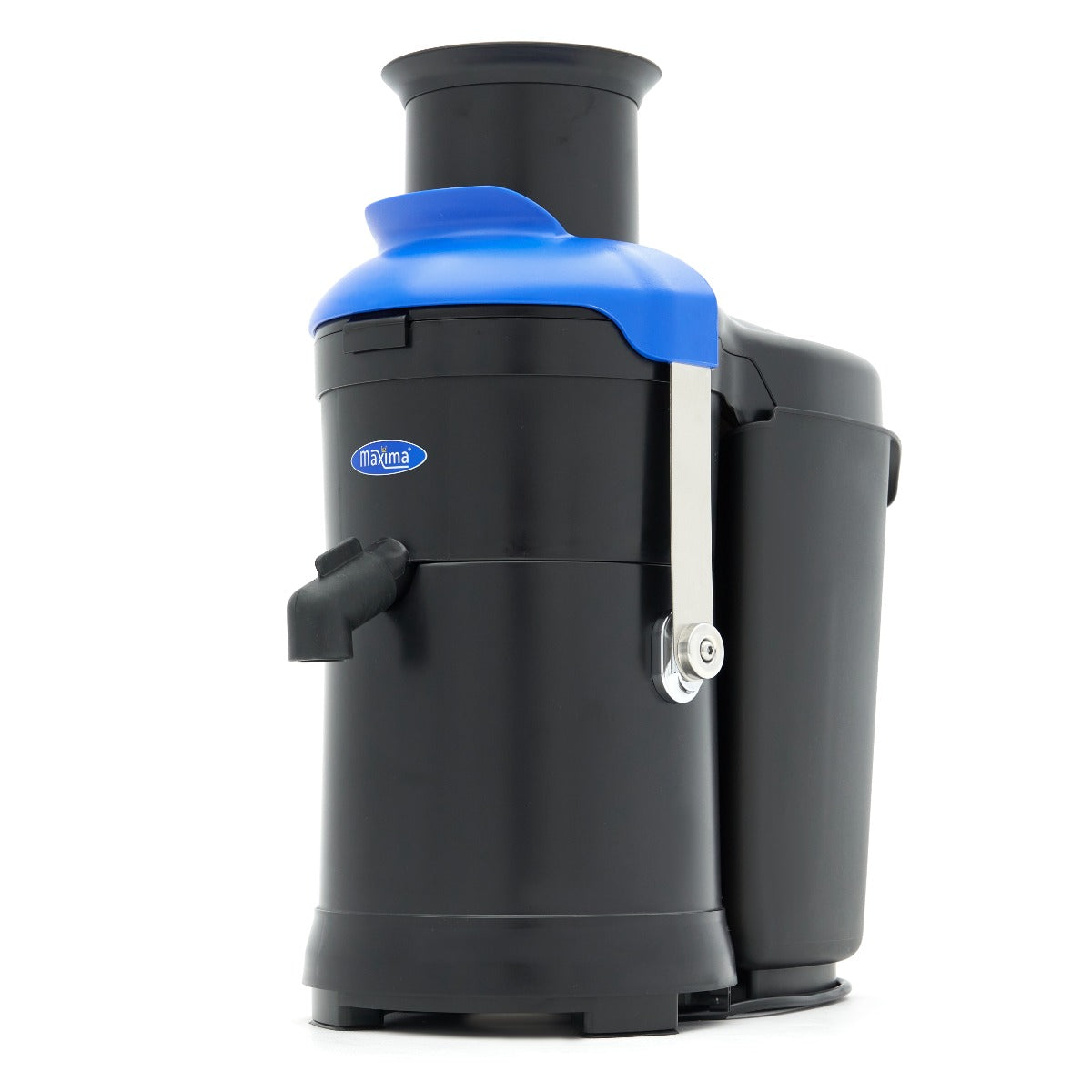 Extracteur de jus Maxima avec presse-agrumes à 2 vitesses, hauteur du verre 19 cm, pour presser citrus et fruits.