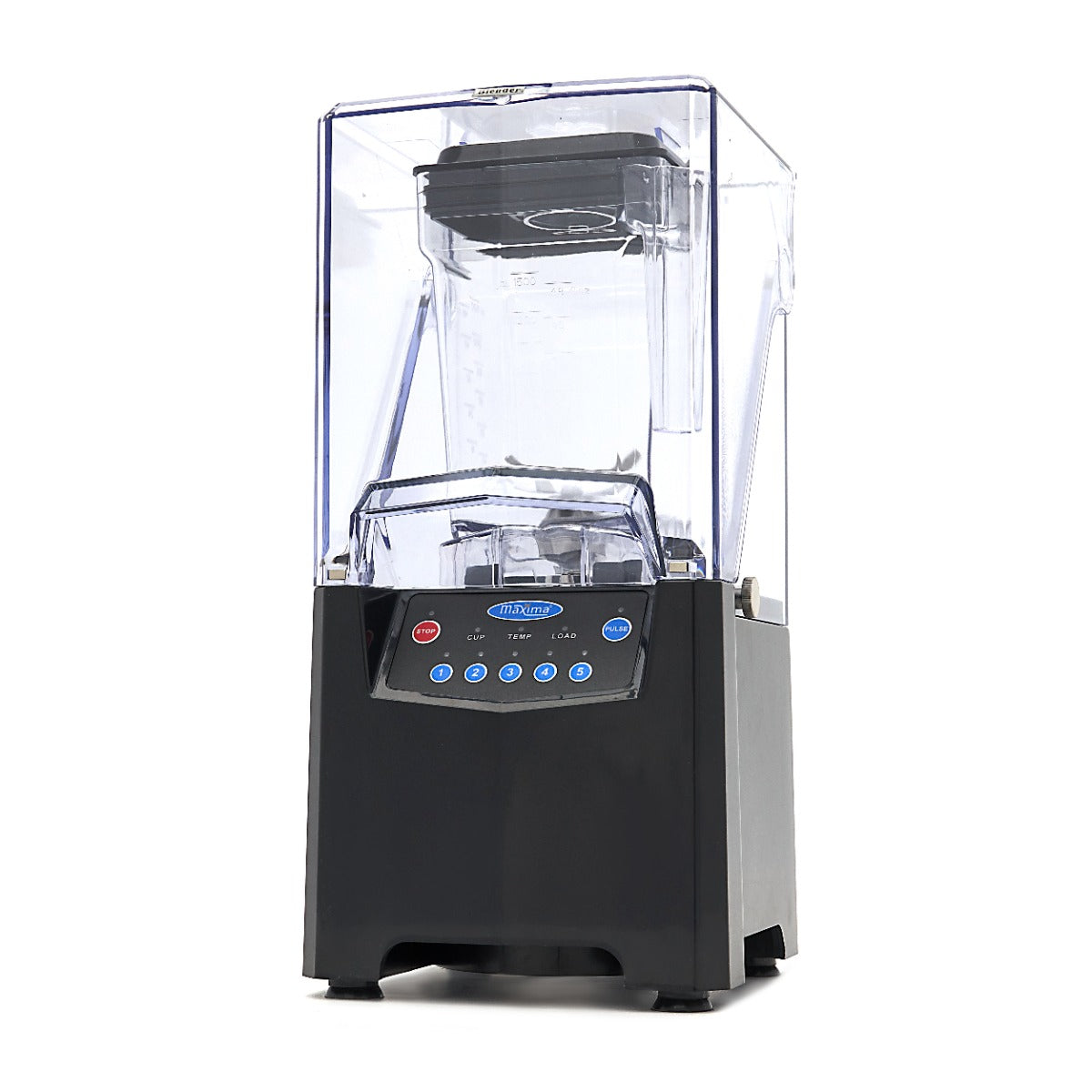 Mixeur MAXIMA de 1,5 L, 1500W avec 5 programmes, visible avec bol en verre et lames en acier inoxydable.