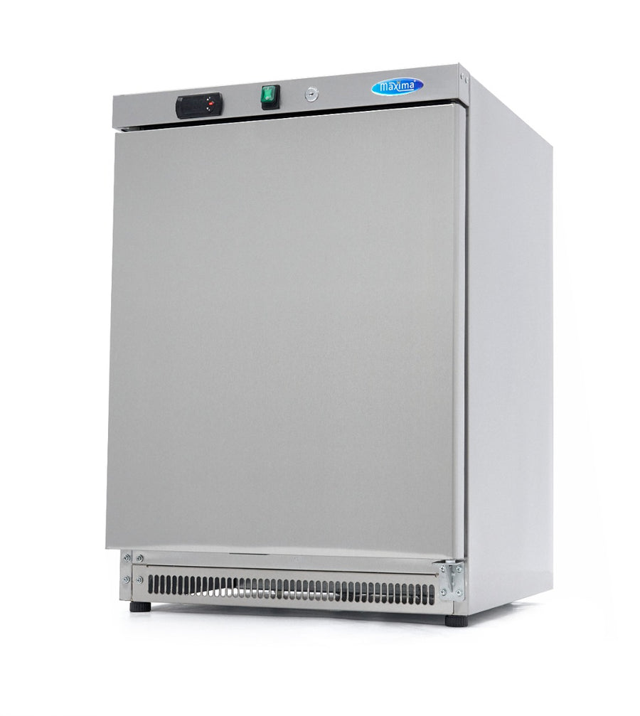 Réfrigérateur - 200 L - 3 étagères réglables - acier inoxydable