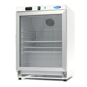 Refrigerator - 200 L - white - with glass door