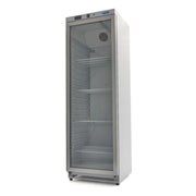 Refrigerator - 400 L - white - with glass door