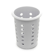 Panier à couverts rond pour lave-vaisselle Maxima, en plastique noir, avec compartiments pour ustensiles.