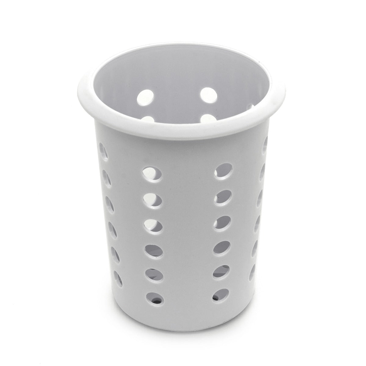 Panier à couverts rond pour lave-vaisselle Maxima, en plastique noir, avec compartiments pour ustensiles.