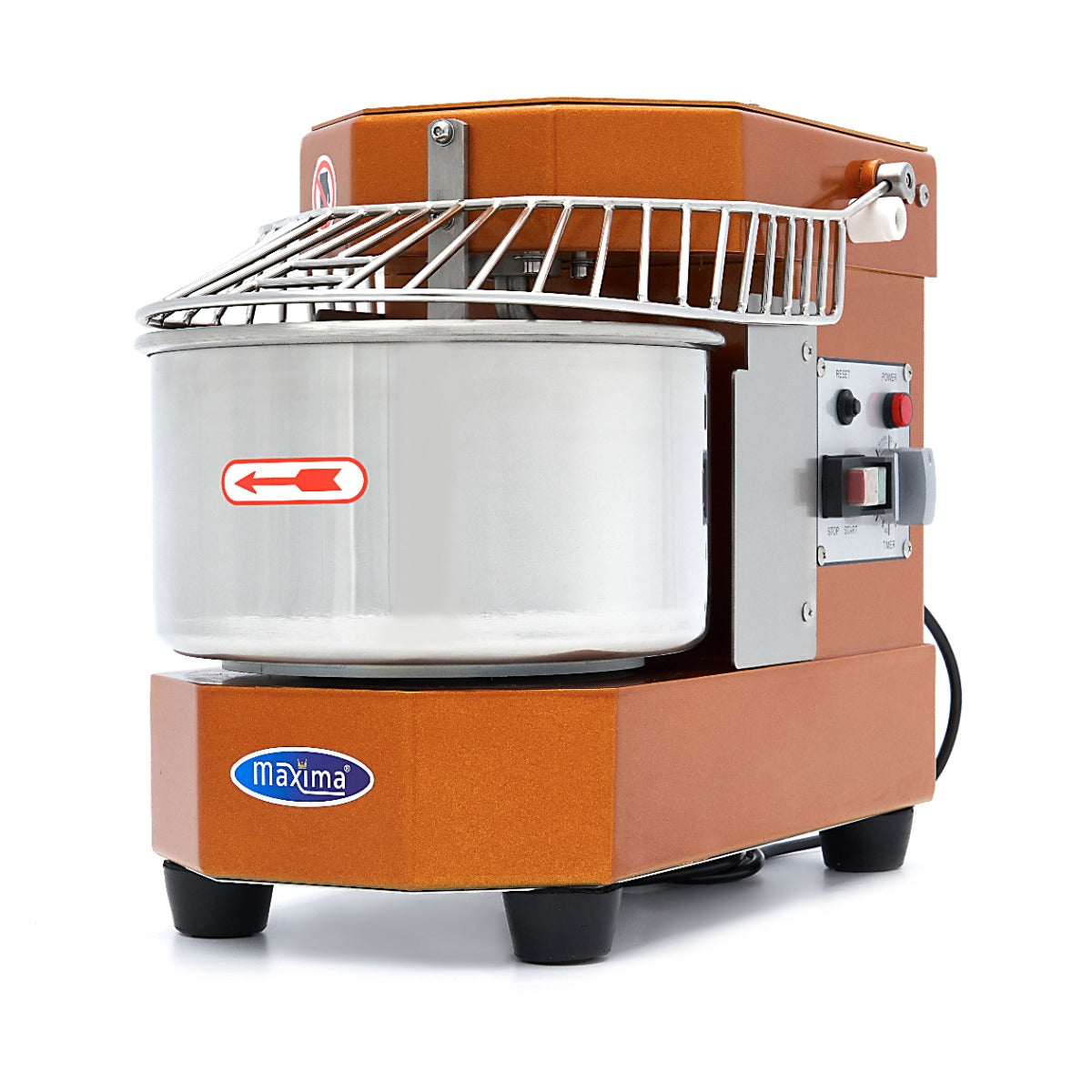 Pétrin à spirale Maxima en or, capacité de 8L et 4,5 kg de pâte, machine à pâte professionnelle pour boulangerie.