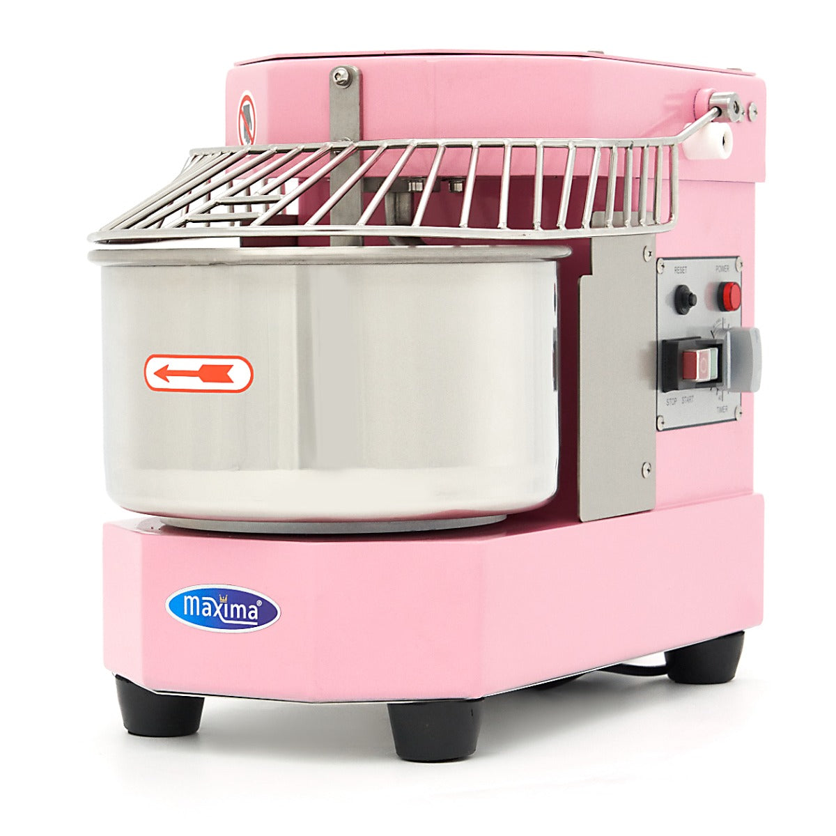 Pétrin à spirale Maxima rose de 8 L, machine à pâte pour pétrir jusqu'à 4,5 kg de pâte, avec bol en acier inoxydable.