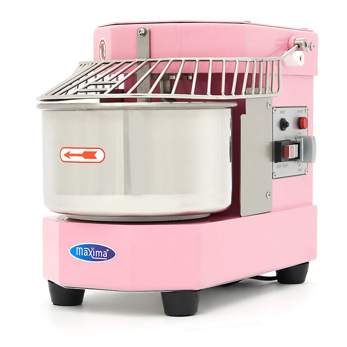 Pétrin à spirale Maxima, machine à pâte rose de 8 L, permettant de pétrir jusqu'à 4,5 kg de pâte.