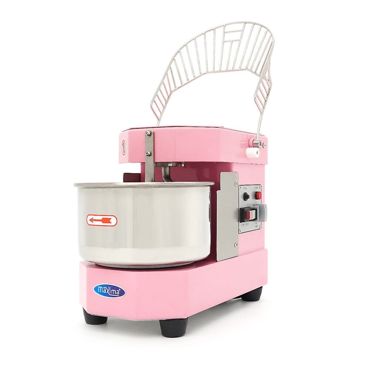 Pétrin à spirale Maxima, machine à pâte rose de 8 L, pour 4,5 kg de pâte, utilisé pour pétrir la pâte efficacement.