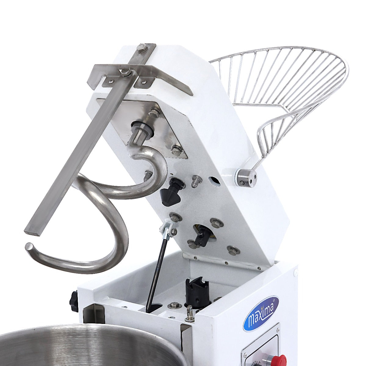 Pétrin à spirale Maxima, 30 L, capacité 18 kg de pâte, deux vitesses, bol amovible pour pétrir la pâte efficacement.