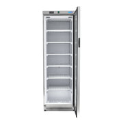 Congélateur - 400 L - acier inoxydable - avec porte en verre