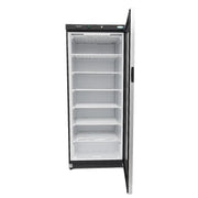 Congélateur - 600 L - noir - avec porte en verre