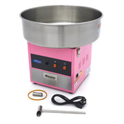 Machine à barbe à papa Maxima rose avec diamètre de 52 cm, appareil électrique pour créer des barbes à papa colorées.