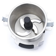 Robot culinaire Maxima de 12 L, robot de cuisine avec bol spacieux et accessoires en acier inoxydable visible dans l'image.