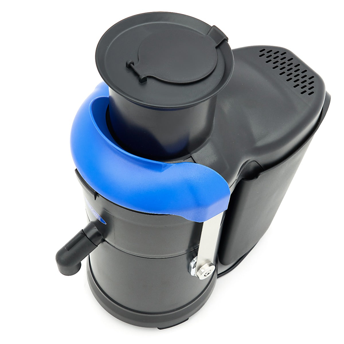 Extracteur de jus Maxima avec presse-agrumes à 2 vitesses, hauteur du verre 19 cm, pour préparer des jus frais.