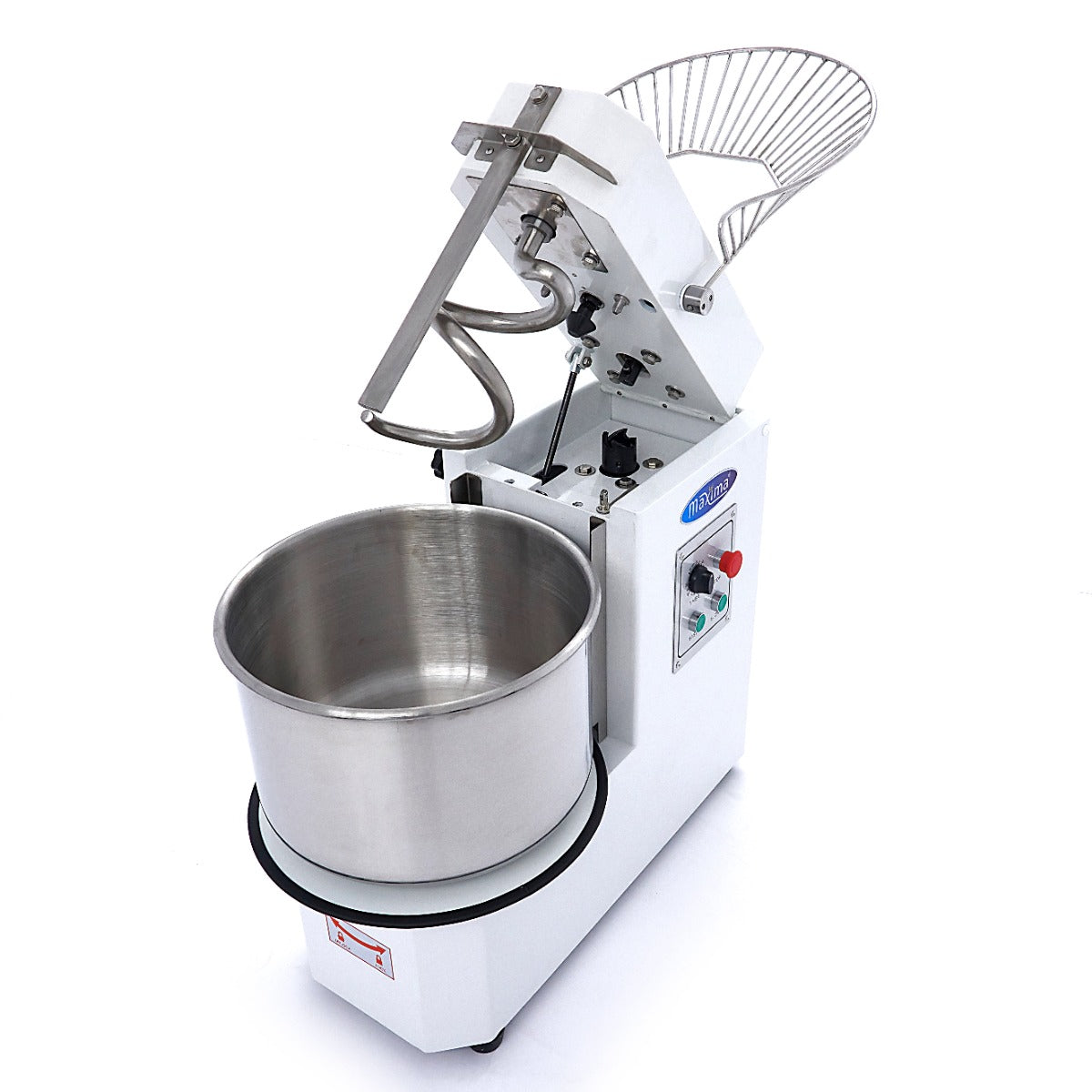 Pétrin à spirale Maxima, 30 L, capacité de 18 kg de pâte, 2 vitesses, bol amovible pour pétrisserie professionnelle