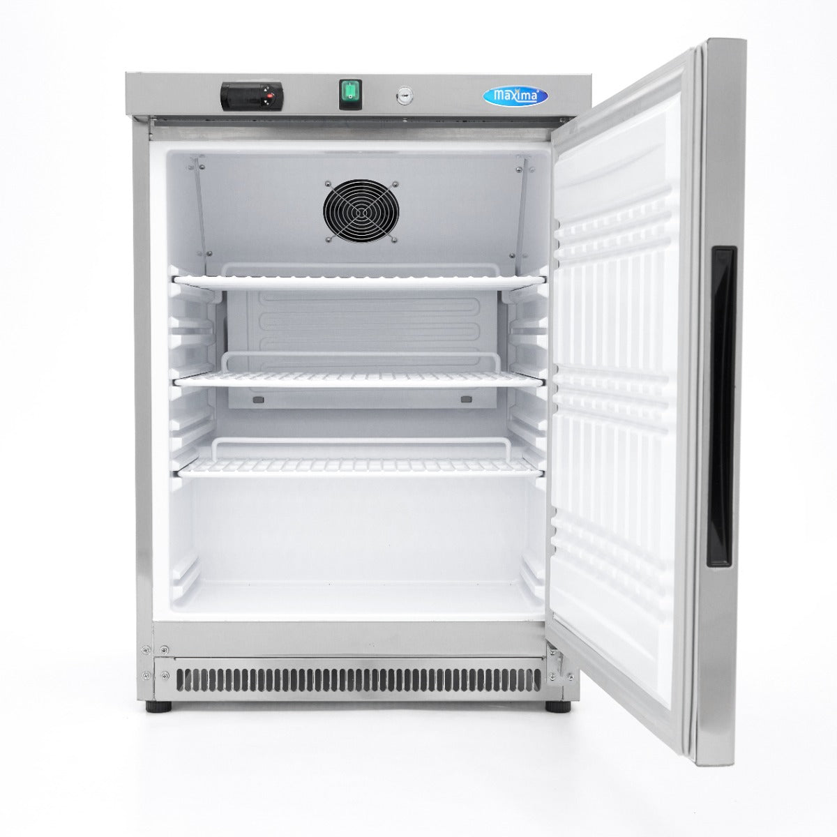 Réfrigérateur - 200 L - 3 étagères réglables - acier inoxydable