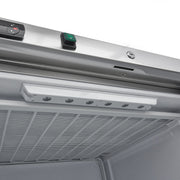 Congélateur - 600 L - acier inoxydable - avec porte en verre