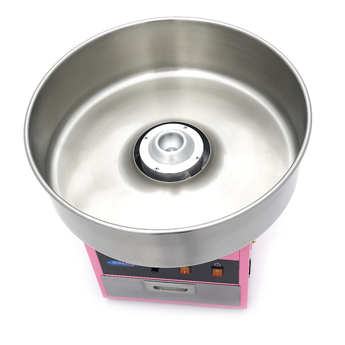 Machine à barbe à papa Maxima rose de 52cm, appareil électrique pour faire des confiseries en coton sucré.