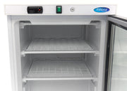 Congélateur - 200 L - blanc - avec porte en verre