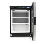 Congélateur - 200 L - noir - avec porte en verre